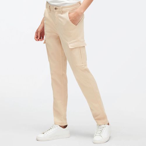 Cream Cotton Blend Cargo Trousers - 7 For All Mankind - Modalova