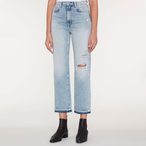 Light Blue Logan Cropped Jeans - 7 For All Mankind - Modalova