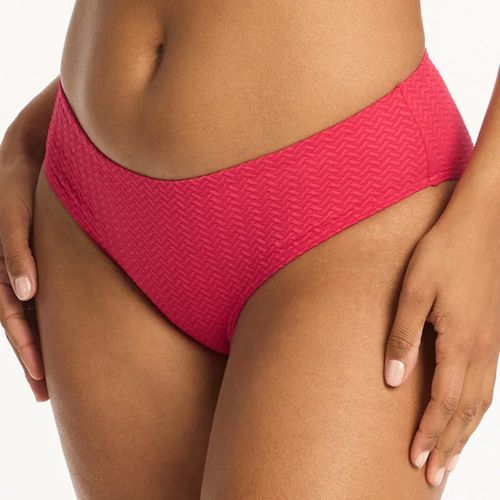 Red Nouveau Mid Bikini Bottom - Sea Level - Modalova