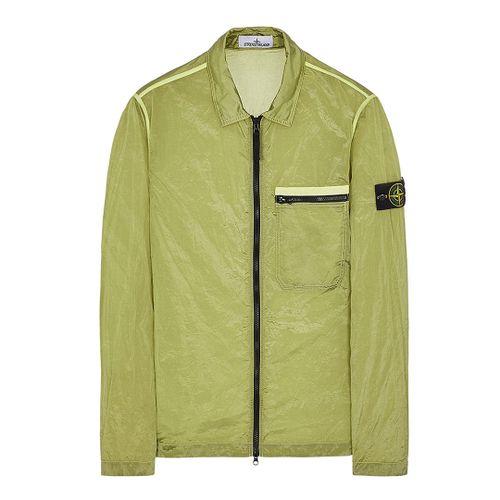 Lime Nylon Regular Fit Overshirt - Stone Island - Modalova