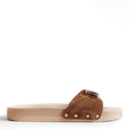 Women's Cognac Pescura Flat Sandal - Size 7 - Scholl - Modalova