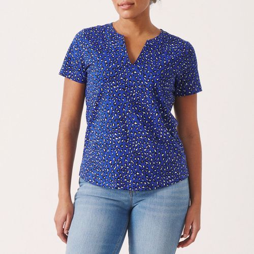 Blue Gesinas V-Neck Cotton Blouse - Part Two - Modalova