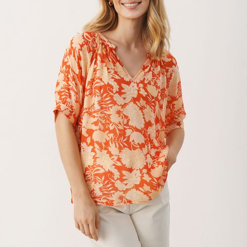 Orange Print Popsy Blouse - Part Two - Modalova