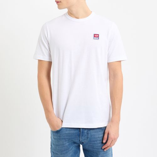 White Just 16 Logo Cotton T-Shirt - Diesel - Modalova