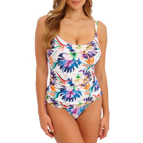 White Printed Paradiso Adjustable Side Tankini - Fantasie - Modalova