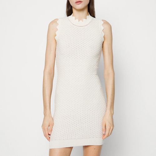 Ecru High Neck Mini Dress - Victoria Beckham - Modalova