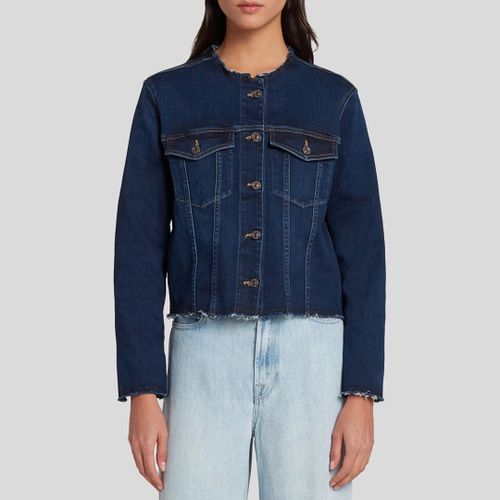 Dark Blue Koko Denim Jacket - 7 For All Mankind - Modalova