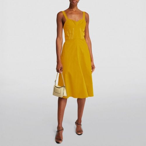 Mustard Bra Detail Cotton Dress - Victoria Beckham - Modalova