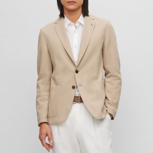 Beige Hanry Cotton Blend Blazer - BOSS - Modalova