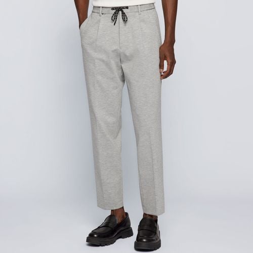 Grey Perin Cropped Trousers - BOSS - Modalova