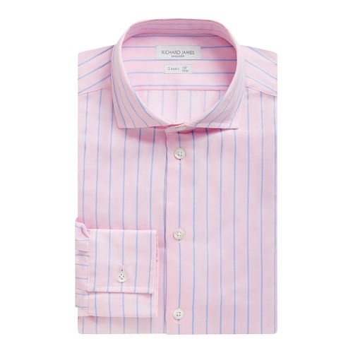 Stripe Cotton Regular Fit Shirt - Richard James Savile Row - Modalova