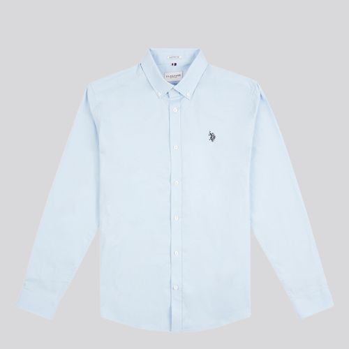 Light Cotton Blend Poplin Shirt - U.S. Polo Assn. - Modalova