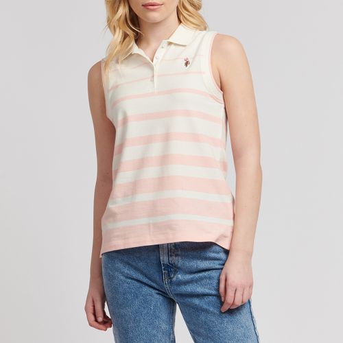 Stripe Sleeveless Cotton Blend Polo Shirt - U.S. Polo Assn. - Modalova