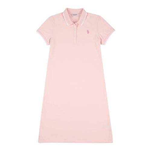 Contrast Trim Cotton Blend Polo Dress - U.S. Polo Assn. - Modalova