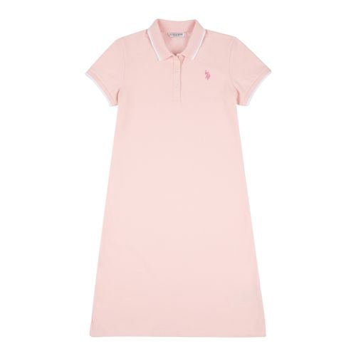 Contrast Trim Cotton Blend Polo Dress - U.S. Polo Assn. - Modalova