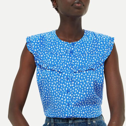 Blue Micro Cactus Sleeveless Top - WHISTLES - Modalova