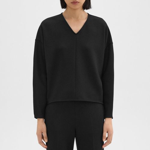 Black V-Neck Sweatshirt - Theory - Modalova