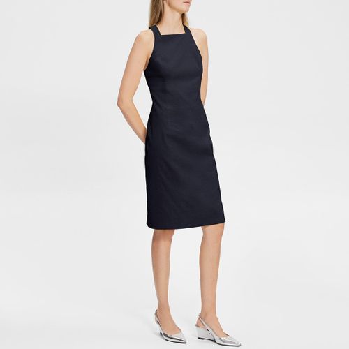 Black Linen Blend Racer Dress - Theory - Modalova