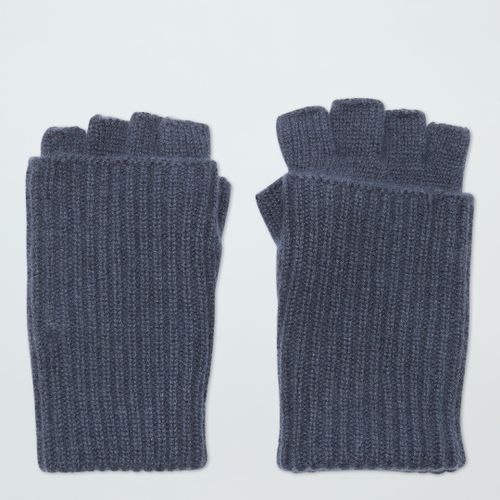 Slate Cashmere Ribbed Fingerless Gloves - NÂ°Â· Eleven - Modalova