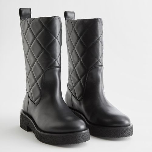 Black Dana Leather Boots - & Other Stories - Modalova