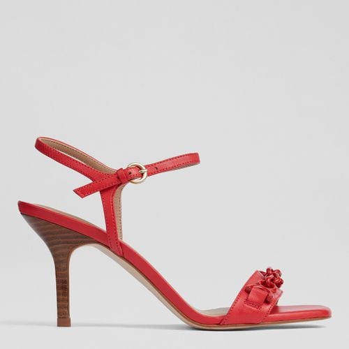 Red Leather Ivonne Heeled Sandals - L K Bennett - Modalova