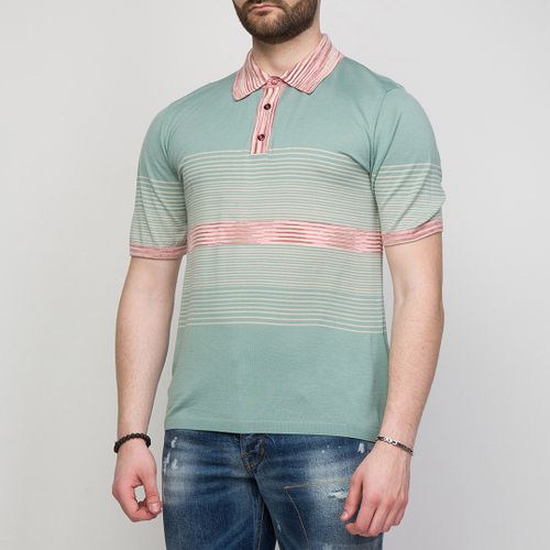 Mint Stripe Wool Polo Shirt - M Missoni - Modalova