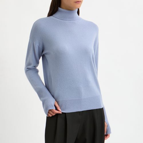 Blue Cashmere Polo Neck Jumper - NÂ°Â· Eleven - Modalova