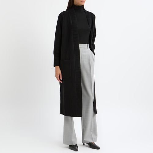 Black Wool Longline Cardigan - NÂ°Â· Eleven - Modalova