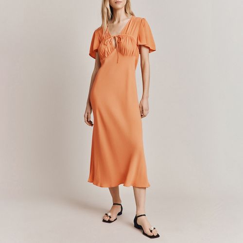 Orange Laura Tie Dress - Ghost - Modalova