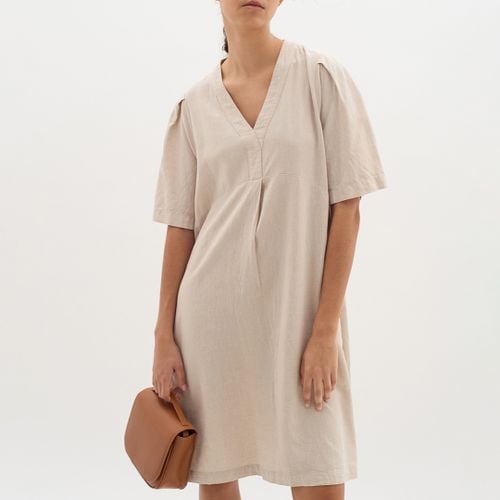 Ellie V-Neck Linen Blend Mini Dress - Inwear - Modalova