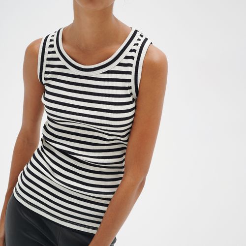 Navy/White Dagan Cotton Blend Tank Top - Inwear - Modalova