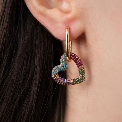 Rose Gold Earrings - Elika - Modalova