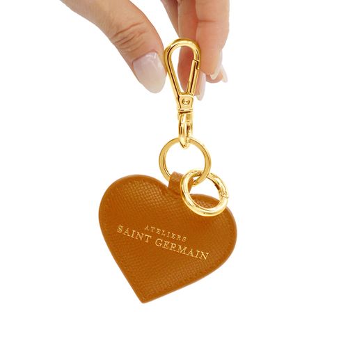 Brown Heart Key Ring - Ateliers Saint Germain - Modalova