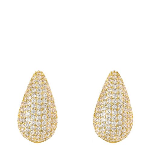 K Pave Tear Drop Post Earrings - Chloe Collection by Liv Oliver - Modalova