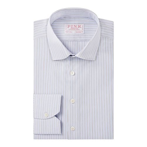 Pale Twin Stripe Tailored Fit Cotton Shirt - Thomas Pink - Modalova