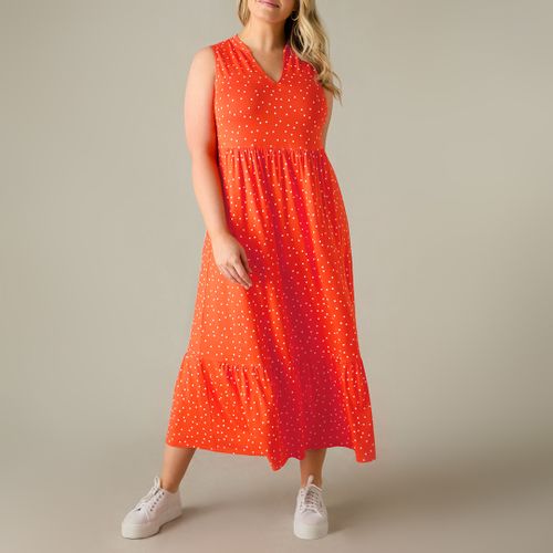 Spot Jersey Sleeveless Midi Dress - Live Unlimited - Modalova