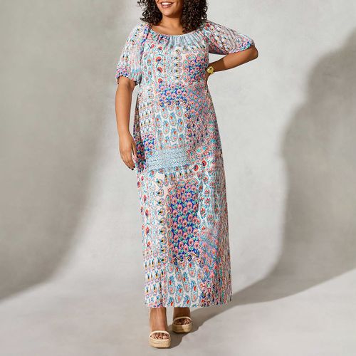 Mosaic Print Bardot Maxi Dress - Live Unlimited - Modalova
