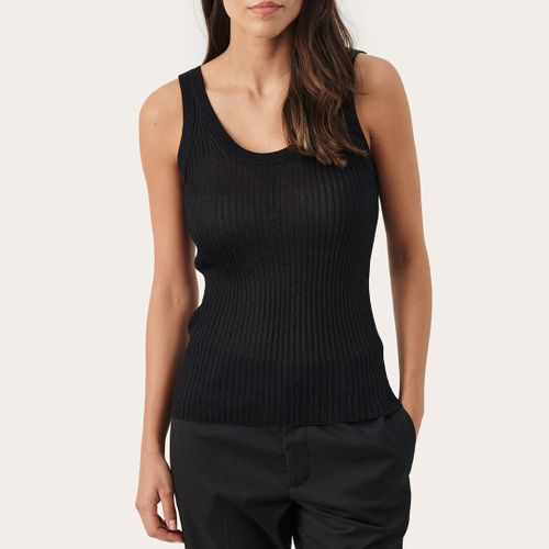 Black Dariya Ribbed Vest Top - Part Two - Modalova