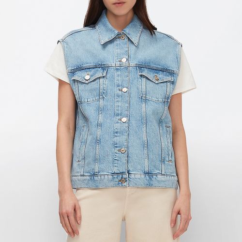 Light Blue Sleeveless Denim Jacket - 7 For All Mankind - Modalova