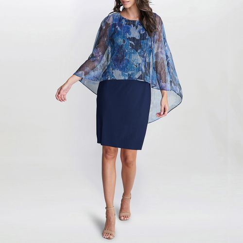 Brenya Floral Shimmer Popover Dress - Gina Bacconi - Modalova