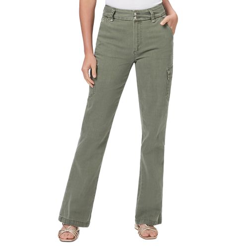 Khaki Dion Bootcut Cargo Pants - Paige - Modalova