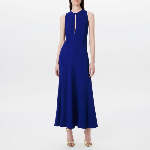 Blue Sleeveless Drape Midi Dress - Victoria Beckham - Modalova