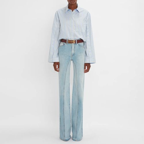 Light Wash Bianca Wide Leg Jeans - Victoria Beckham - Modalova