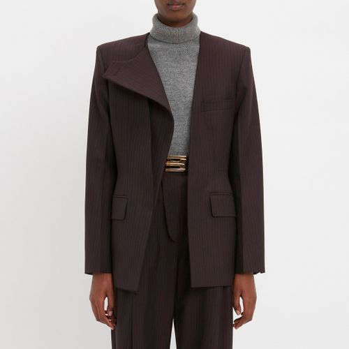 Brown Wrap Front Jacket - Victoria Beckham - Modalova