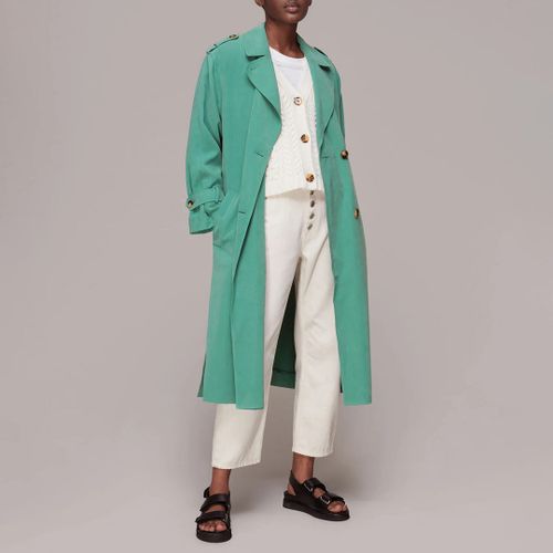 Green Riley Longline Trench Coat - WHISTLES - Modalova