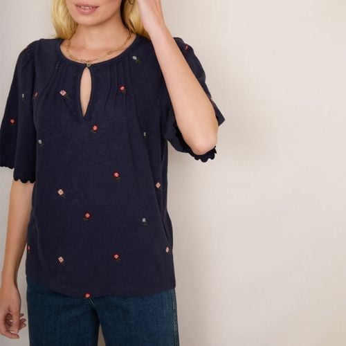 Cotton Rochelle Embroidered Jersey Top - Wyse - Modalova