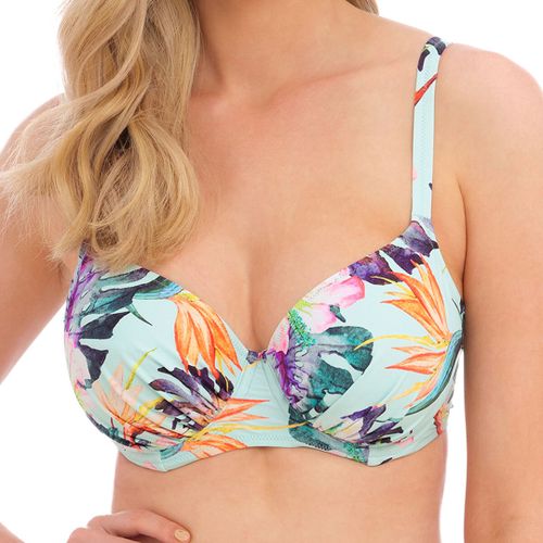 Mint Multi Paradiso Gathered Full Cup Bikini Top - Fantasie - Modalova