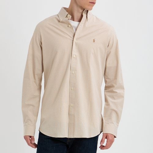 Brown Slim Gingham Poplin Cotton Shirt - Polo Ralph Lauren - Modalova