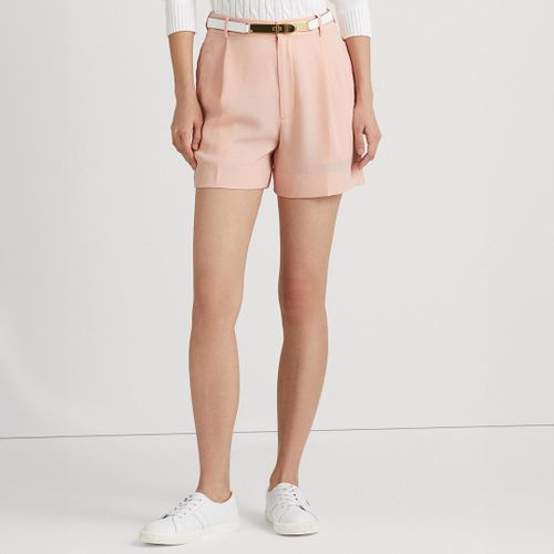 Pale Pink Georgette Pleated Shorts - Lauren Ralph Lauren - Modalova