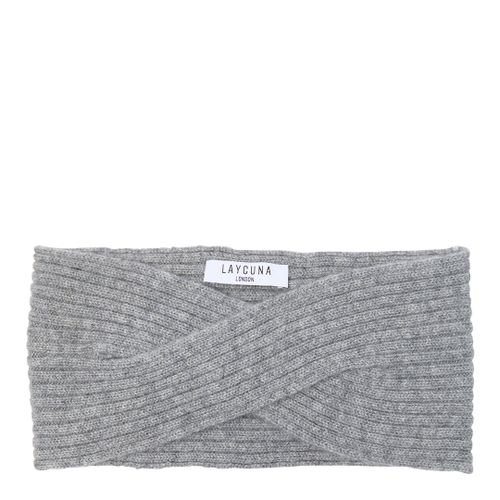 Grey Cashmere Twist Headband - Laycuna London - Modalova